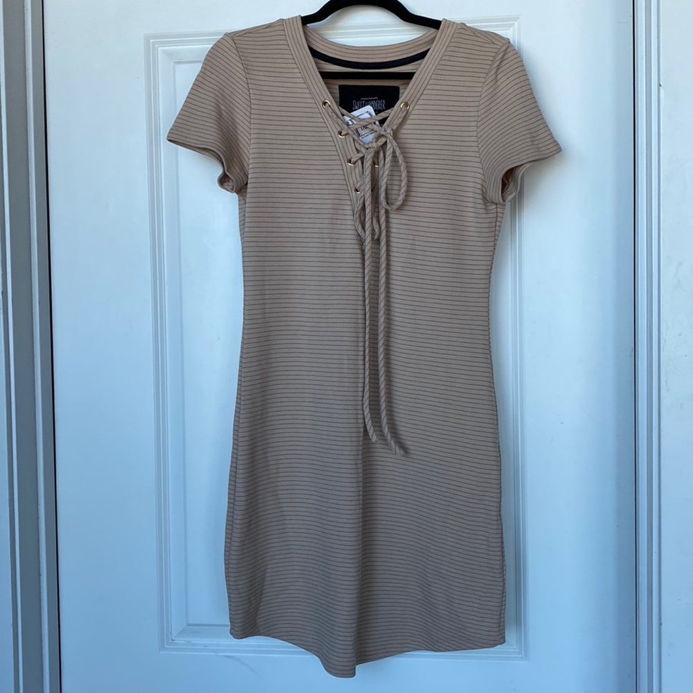 New With Tags - Sweet Wanderer Striped Knit Dress - L